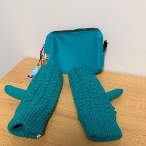 LEGO Teal Winter Bundle | Knit Gloves & Brand New Pencil Case